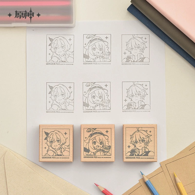 Genshin Impact 2023 Reunion Series: Badge / Thick Acrylic Display / Stamp Set / Acrylic Display Stand Set