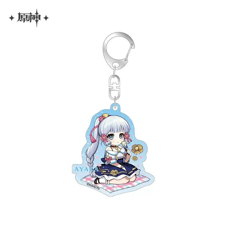 Genshin Impact Picnic Theme Series: Chibi Character Badge / Keychain