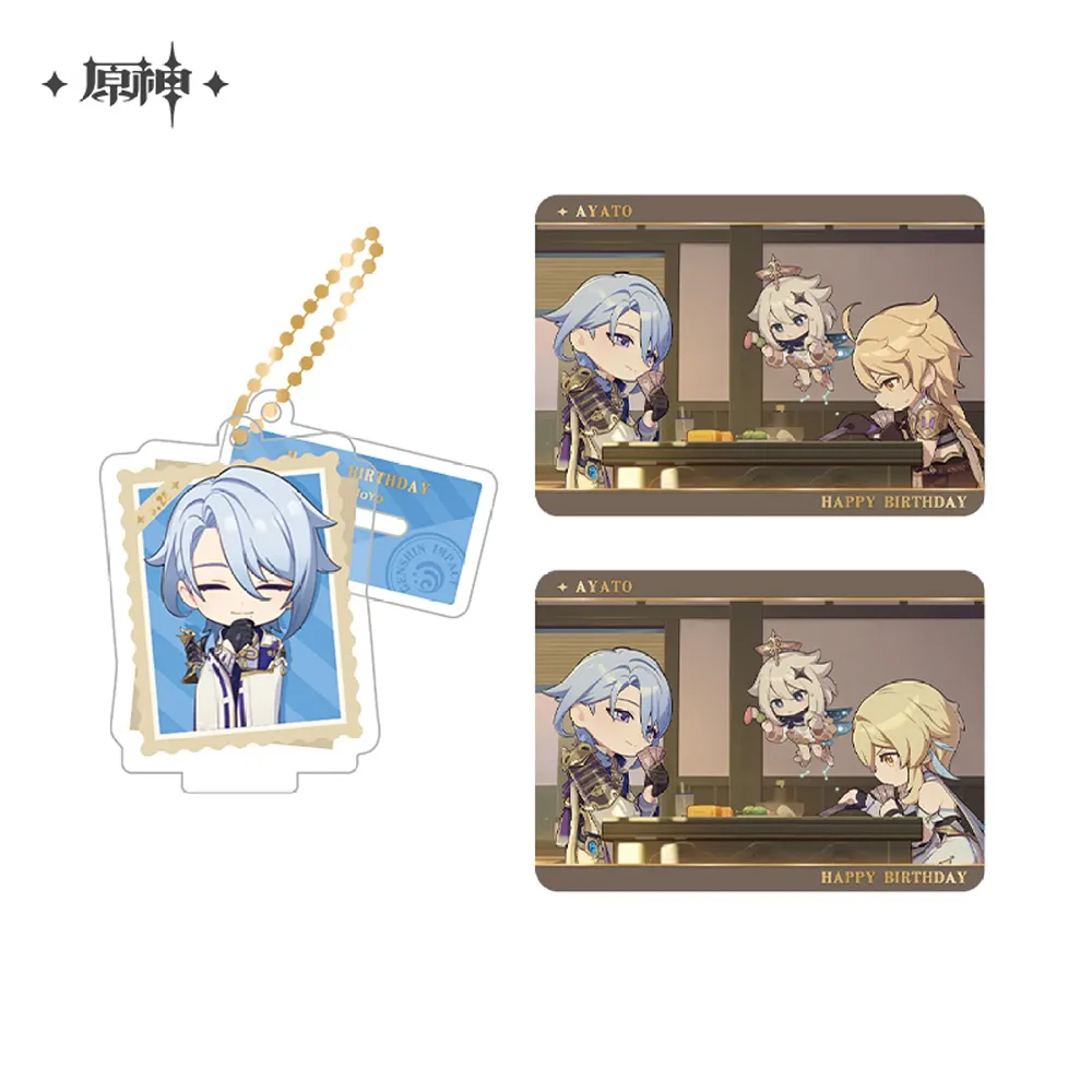 Genshin Impact Moment of Bloom Series  Acrylic Stand & Collection Card Set