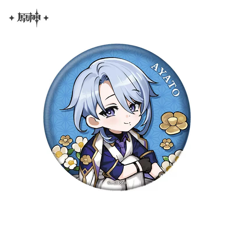 Genshin Impact Picnic Theme Series: Chibi Character Badge / Keychain