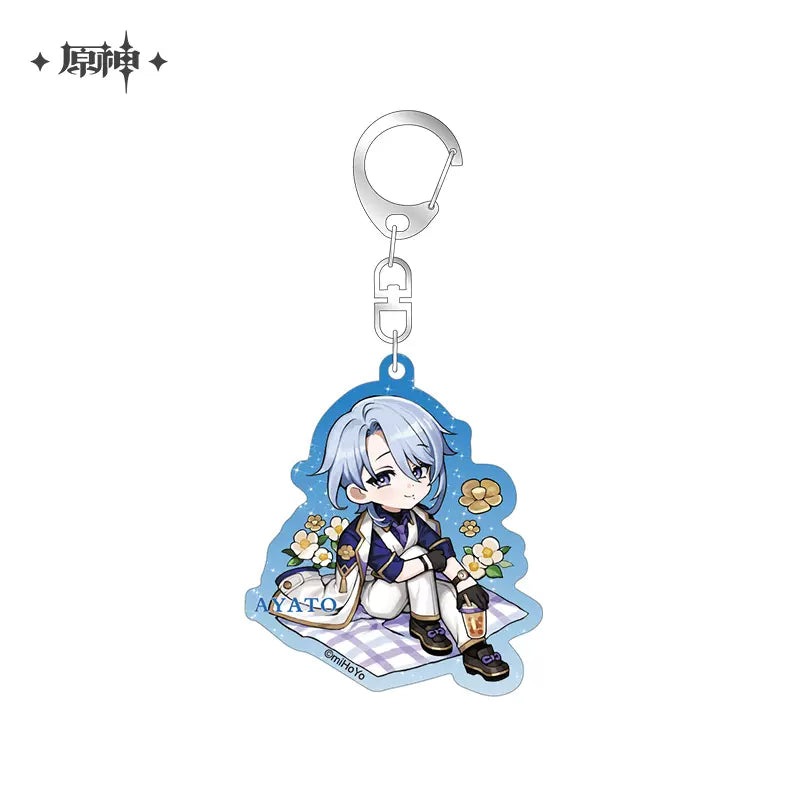 Genshin Impact Picnic Theme Series: Chibi Character Badge / Keychain