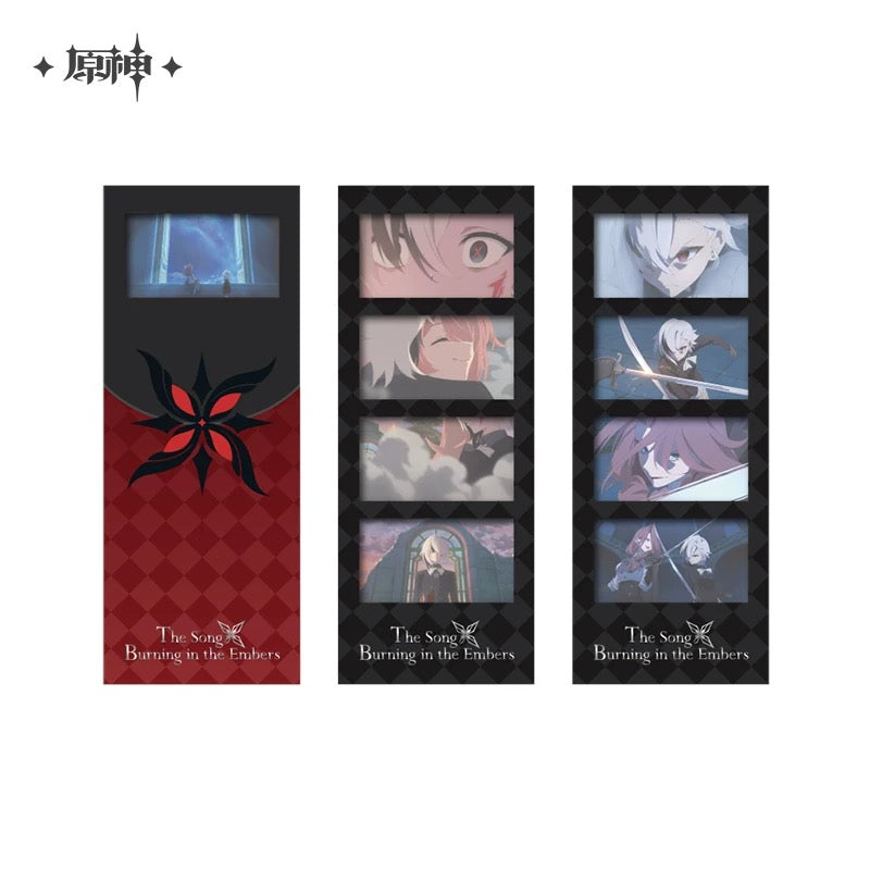 Genshin Impact The Song Burning in the Emberfire Series Badge / Film Bookmark Set