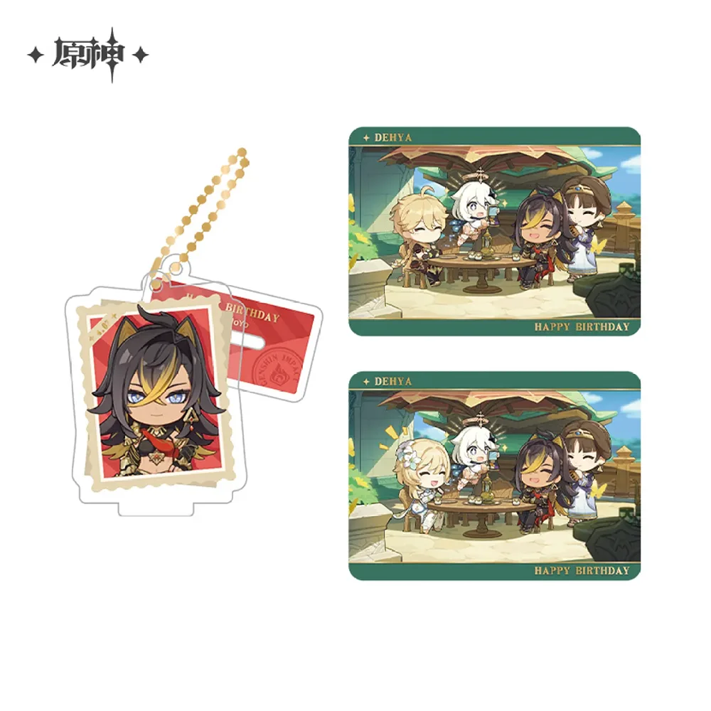 Genshin Impact Moment of Bloom Series  Acrylic Stand & Collection Card Set