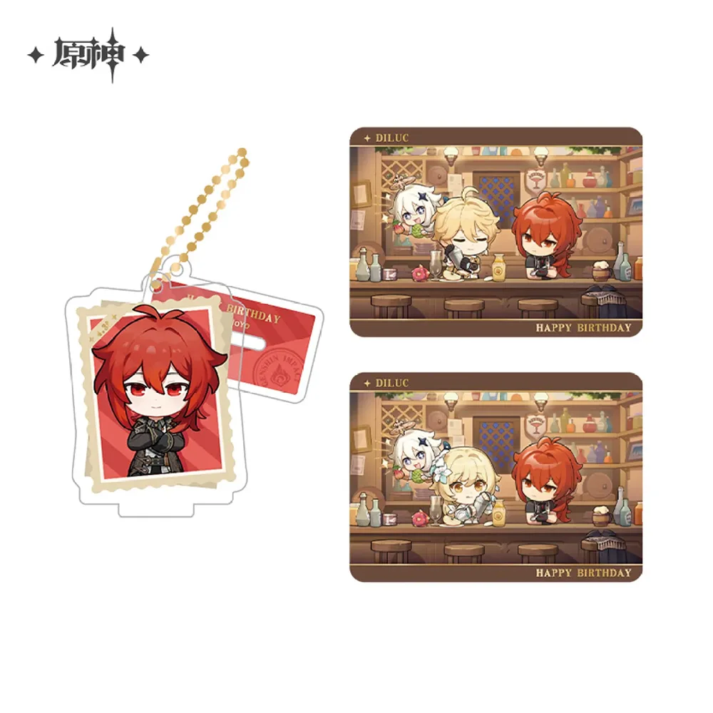Genshin Impact Memory of the Journey Series  Acrylic Stand & Collection Card Set
