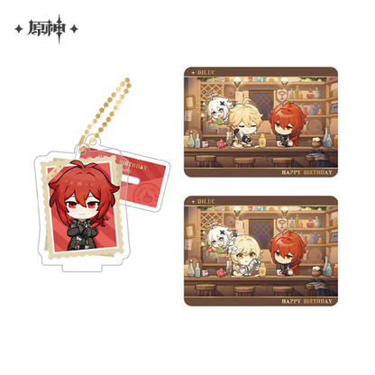 Genshin Impact Moment of Bloom Series  Acrylic Stand & Collection Card Set