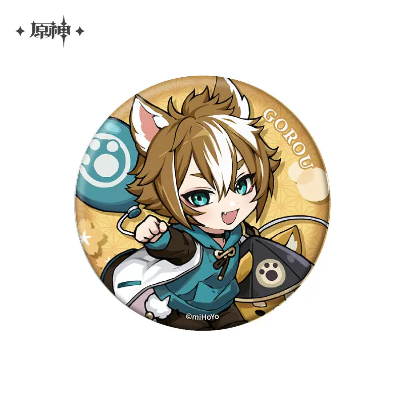 Genshin Impact Picnic Theme Series: Chibi Character Badge / Keychain