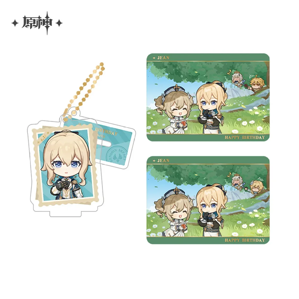 Genshin Impact Moment of Bloom Series  Acrylic Stand & Collection Card Set