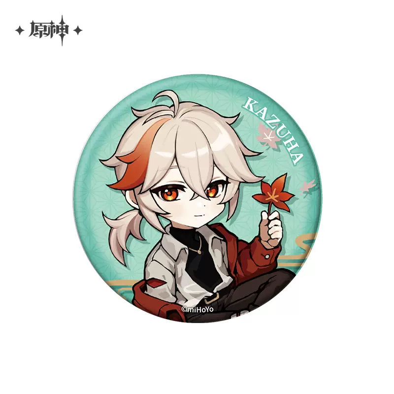 Genshin Impact Picnic Theme Series: Chibi Character Badge / Keychain