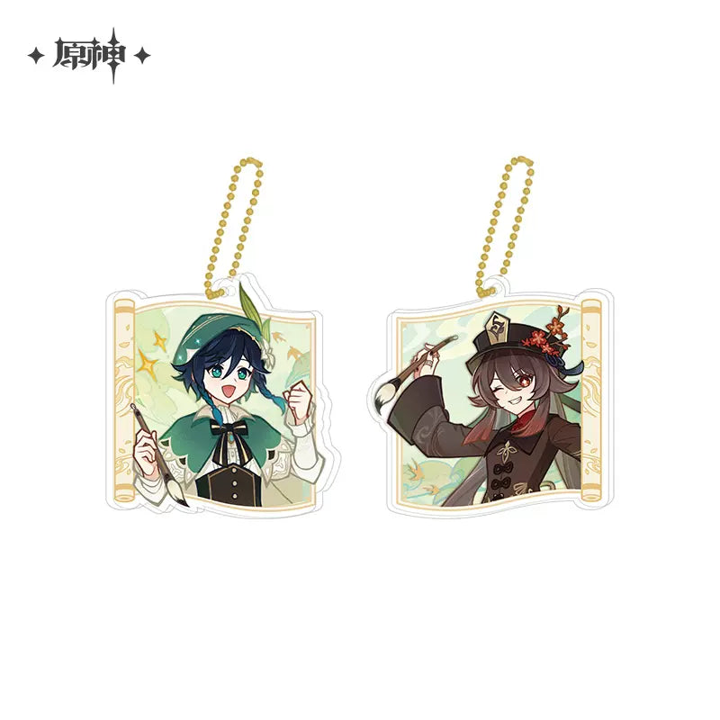 Genshin Impact Poetry of Swimming Series Badge / Keychain / Collectible Card