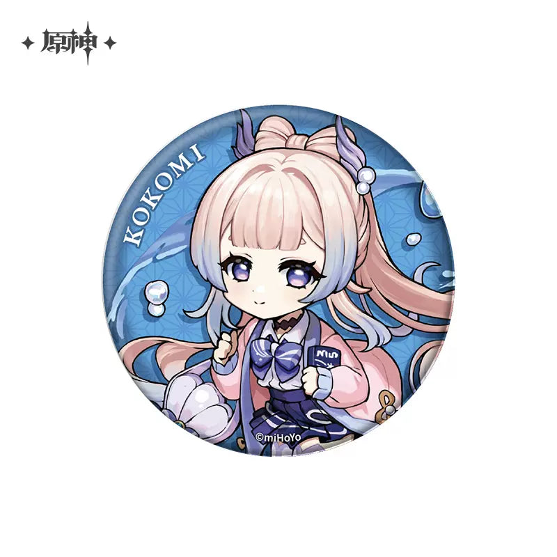 Genshin Impact Picnic Theme Series: Chibi Character Badge / Keychain