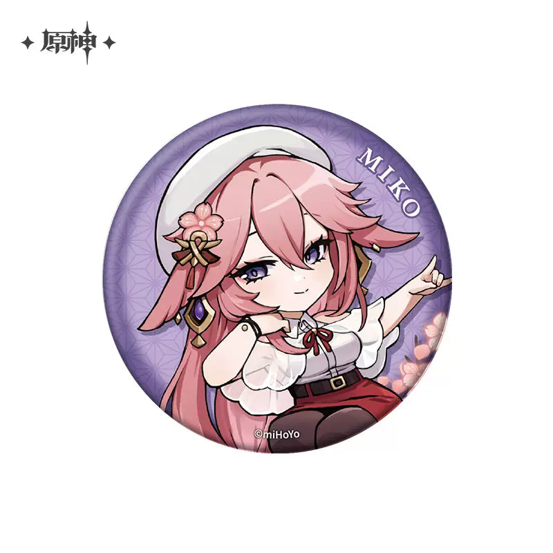 Genshin Impact Picnic Theme Series: Chibi Character Badge / Keychain