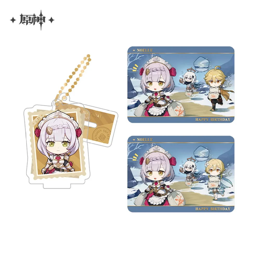 Genshin Impact Moment of Bloom Series  Acrylic Stand & Collection Card Set