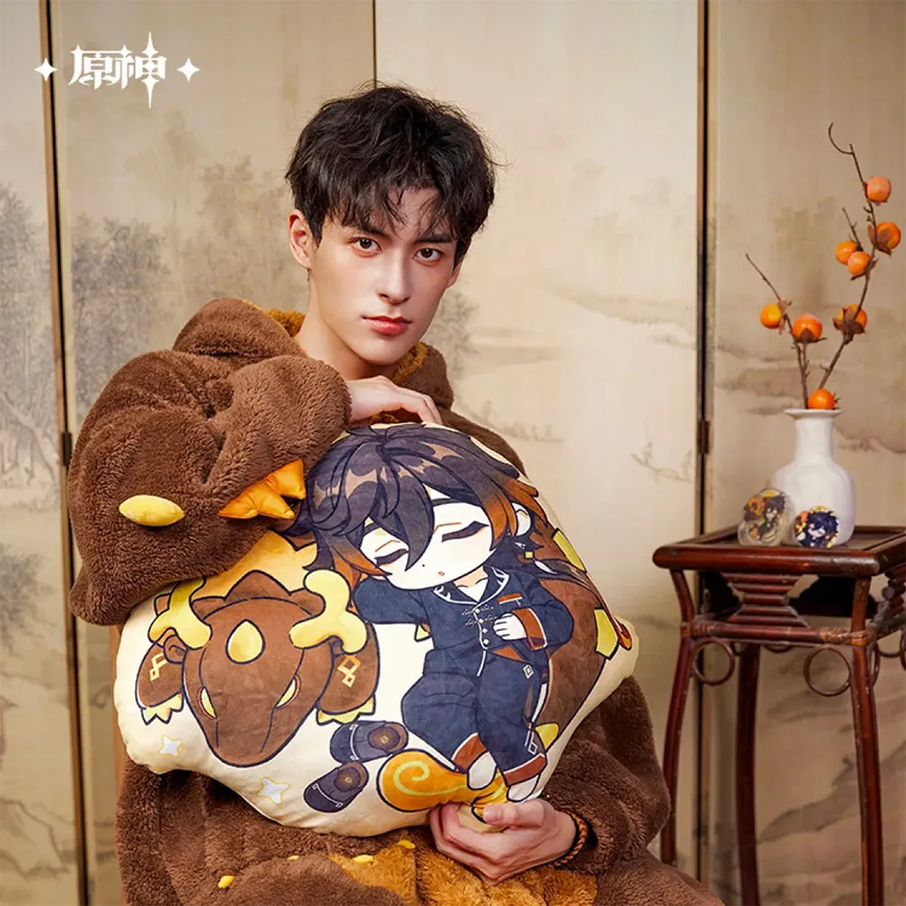 Genshin Impact Zhongli Impression Rex Lapis Throw Pillow