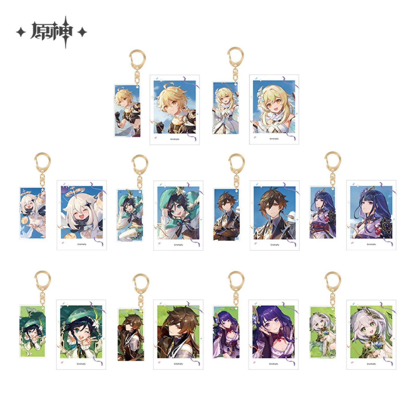 Genshin Impact 2023 Reunion Series: Polaroid & Acrylic Keychain Set