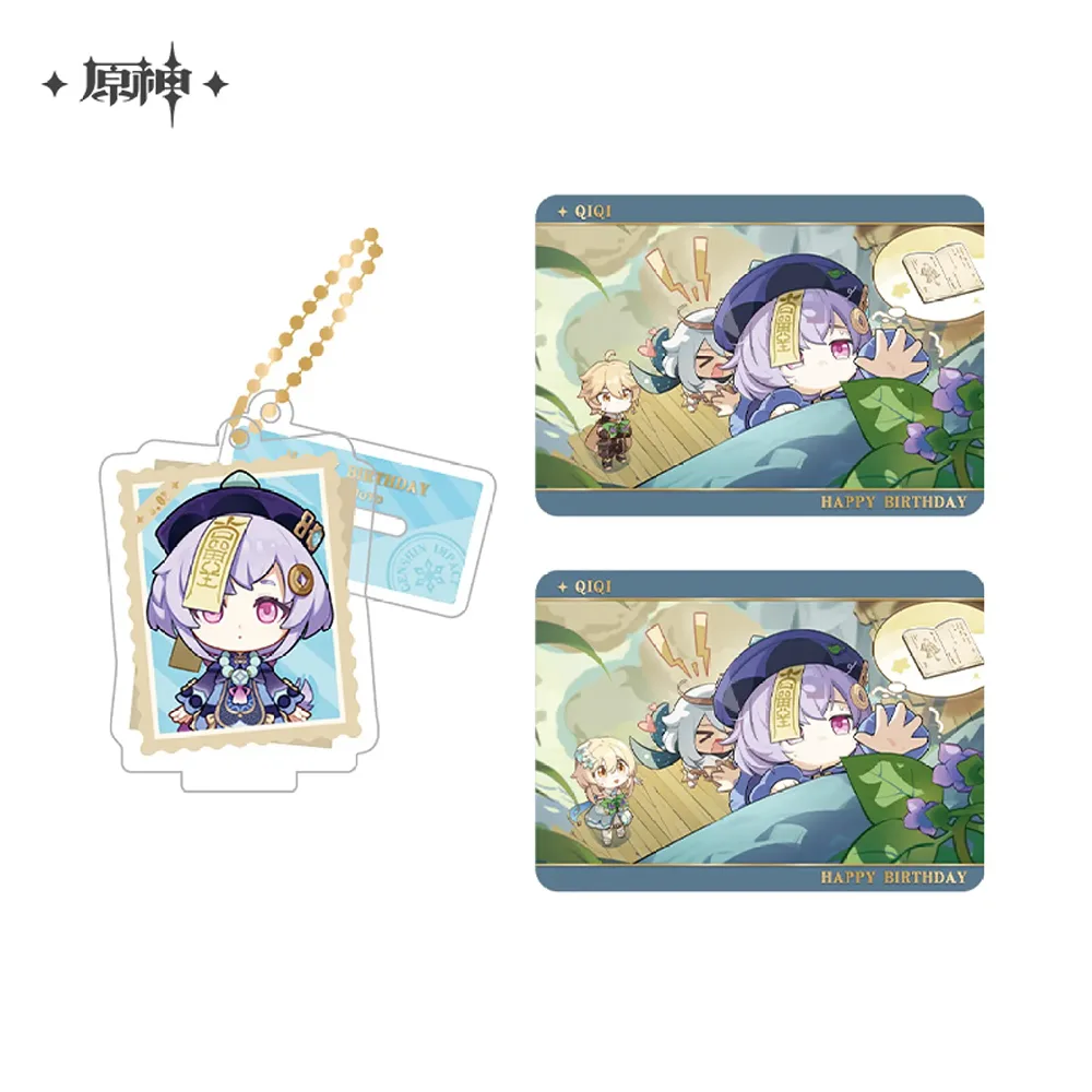 Genshin Impact Moment of Bloom Series  Acrylic Stand & Collection Card Set
