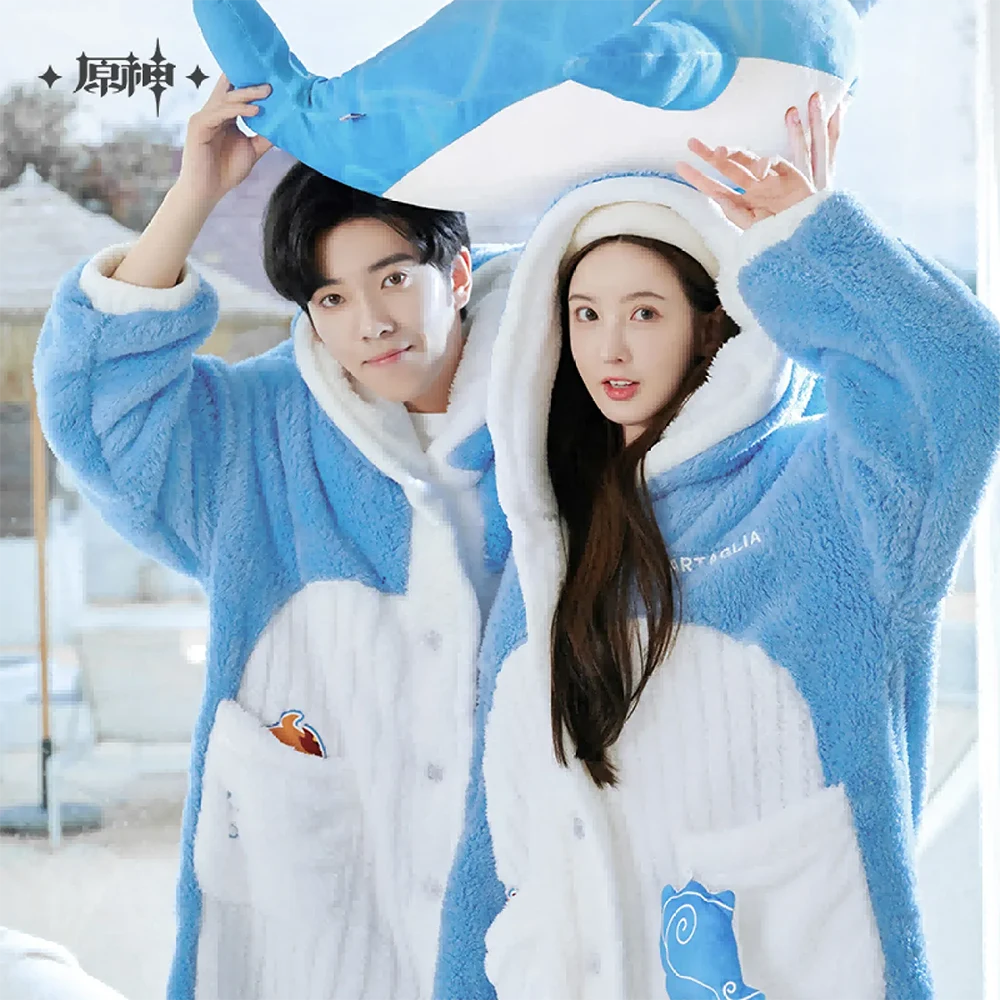 Genshin Impact Tartaglia’s Whale Monoceros Caeli Fluffy Home Robe