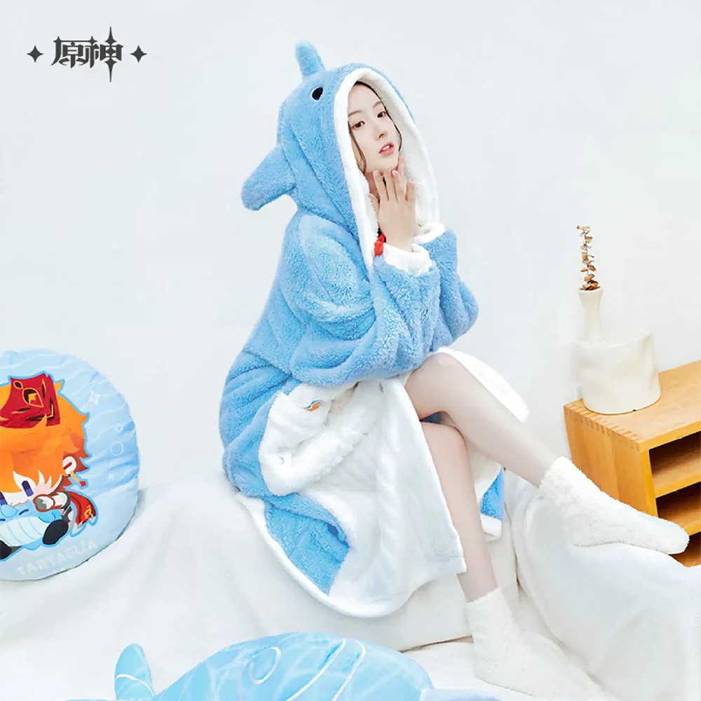 Genshin Impact Tartaglia’s Whale Monoceros Caeli Fluffy Home Robe