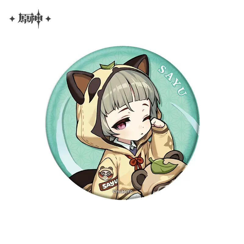 Genshin Impact Picnic Theme Series: Chibi Character Badge / Keychain