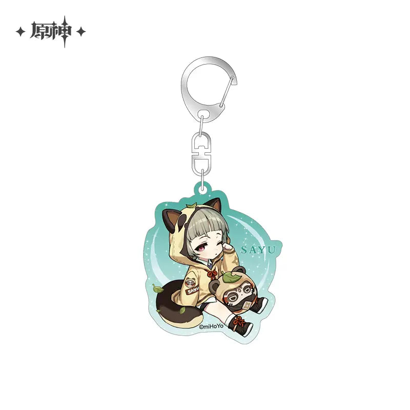 Genshin Impact Picnic Theme Series: Chibi Character Badge / Keychain