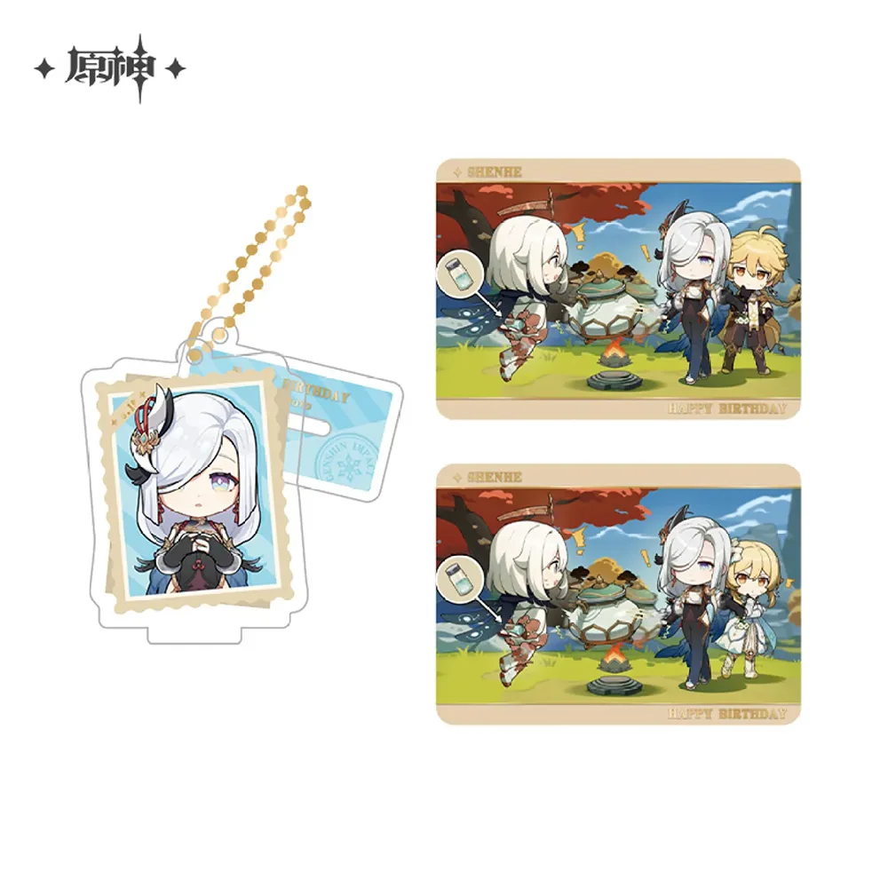 Genshin Impact Moment of Bloom Series  Acrylic Stand & Collection Card Set