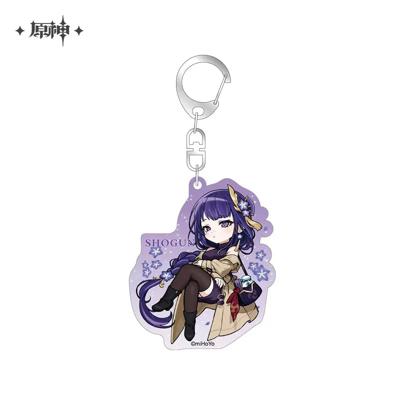 Genshin Impact Picnic Theme Series: Chibi Character Badge / Keychain