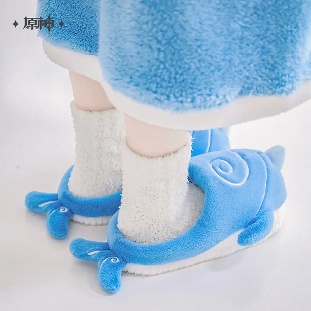 Genshin Impact Tartaglia’s Whale Monoceros Caeli Fluffy Home Slippers