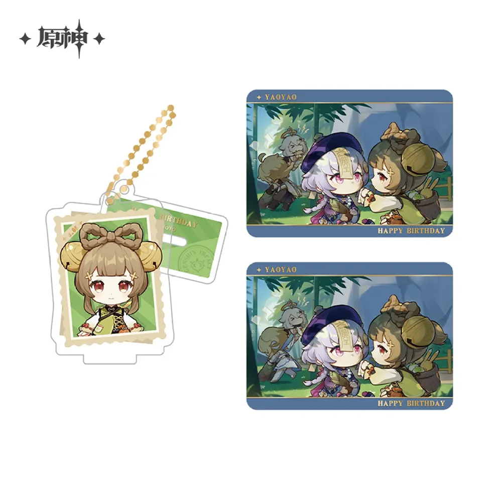 Genshin Impact Moment of Bloom Series  Acrylic Stand & Collection Card Set