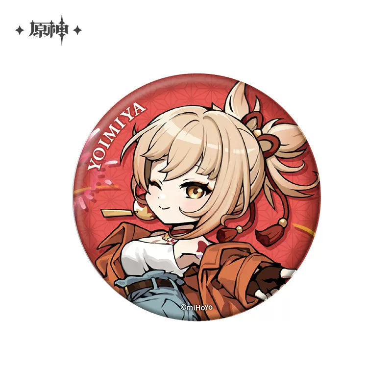 Genshin Impact Picnic Theme Series: Chibi Character Badge / Keychain