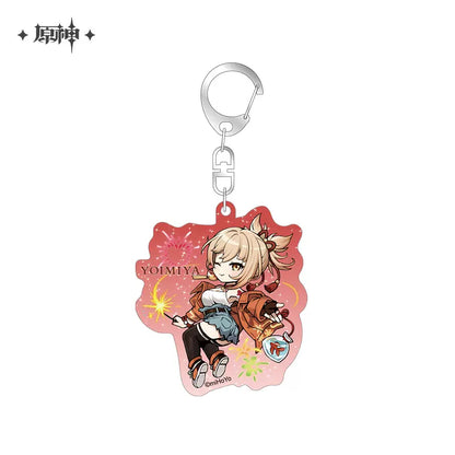 Genshin Impact Picnic Theme Series: Chibi Character Badge / Keychain
