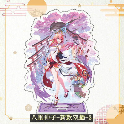 [Fan-Made Merchandise] Genshin Impact Double Layer (Background + Character) Acrylic Standee