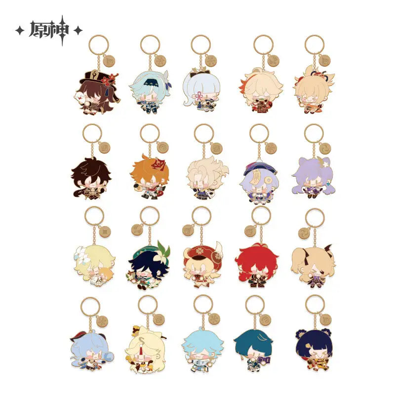 Genshin Impact Chibi Character Series Metal Keychain