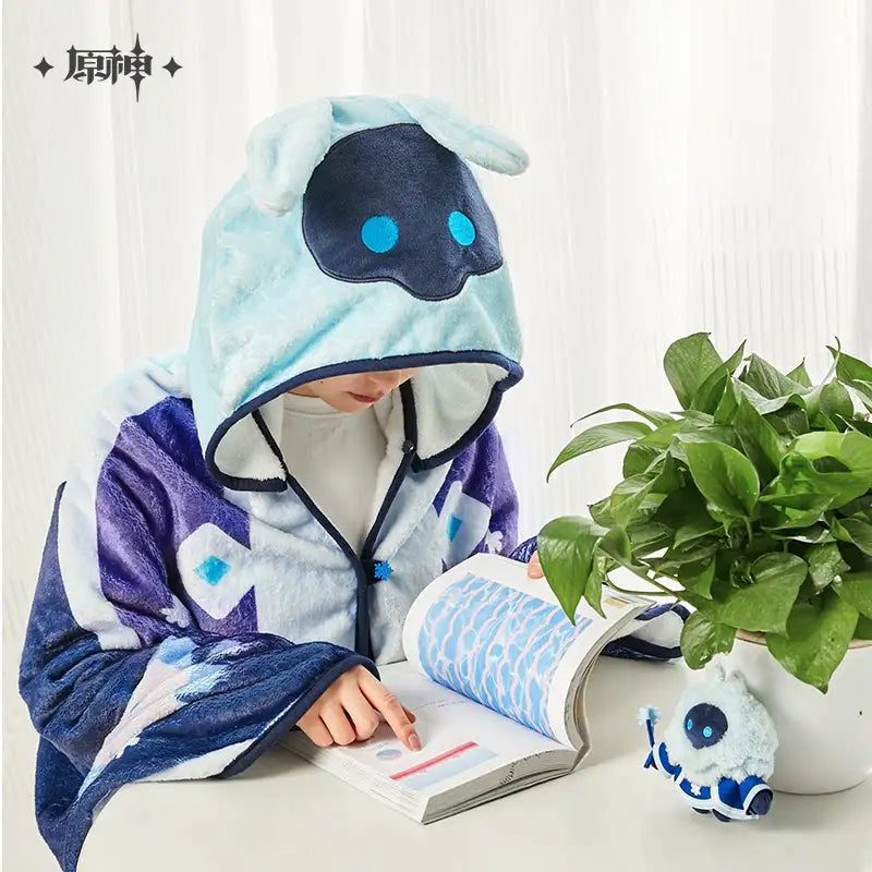 Genshin Impact Abyss Mage Series - Cryo Hooded Plush Blanket