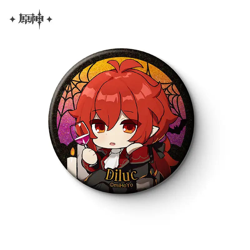 Genshin Impact Halloween Themed Chibi Character Badge