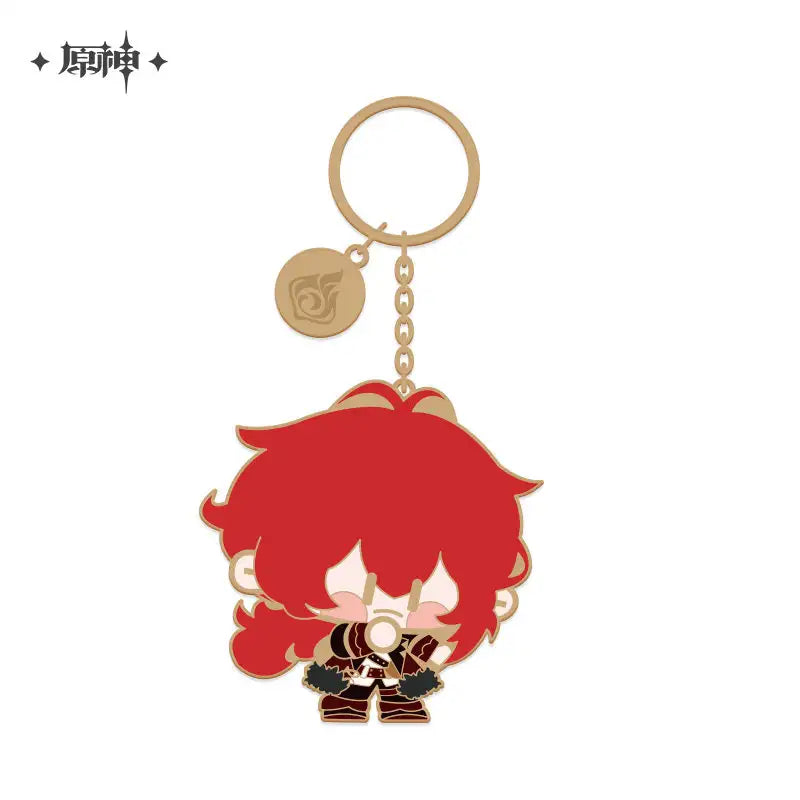 Genshin Impact Chibi Character Series Metal Keychain