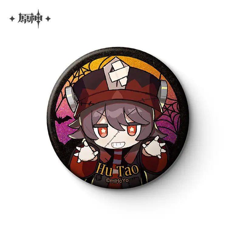 Genshin Impact Halloween Themed Chibi Character Badge