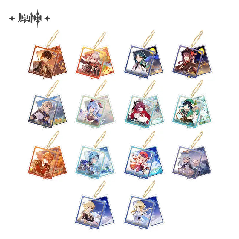 Genshin Impact Theme Character Double Layer Acrylic Keychain Vol. 1