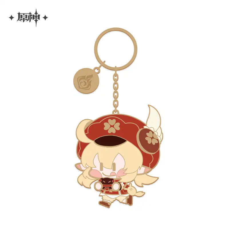 Genshin Impact Chibi Character Series Metal Keychain