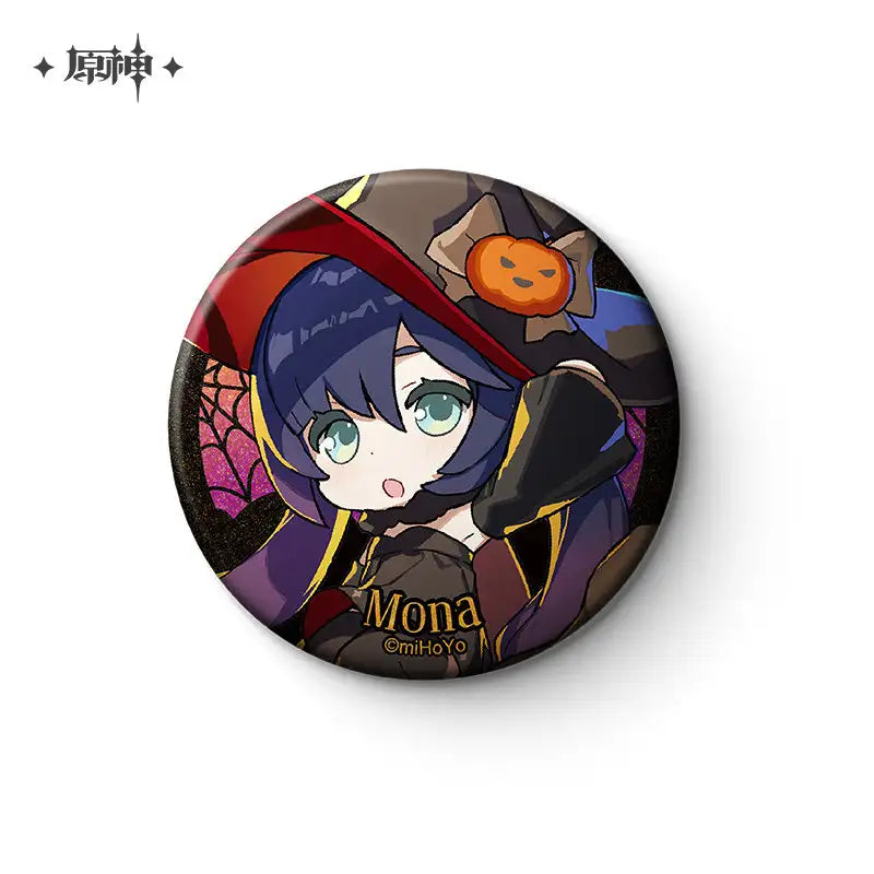 Genshin Impact Halloween Themed Chibi Character Badge