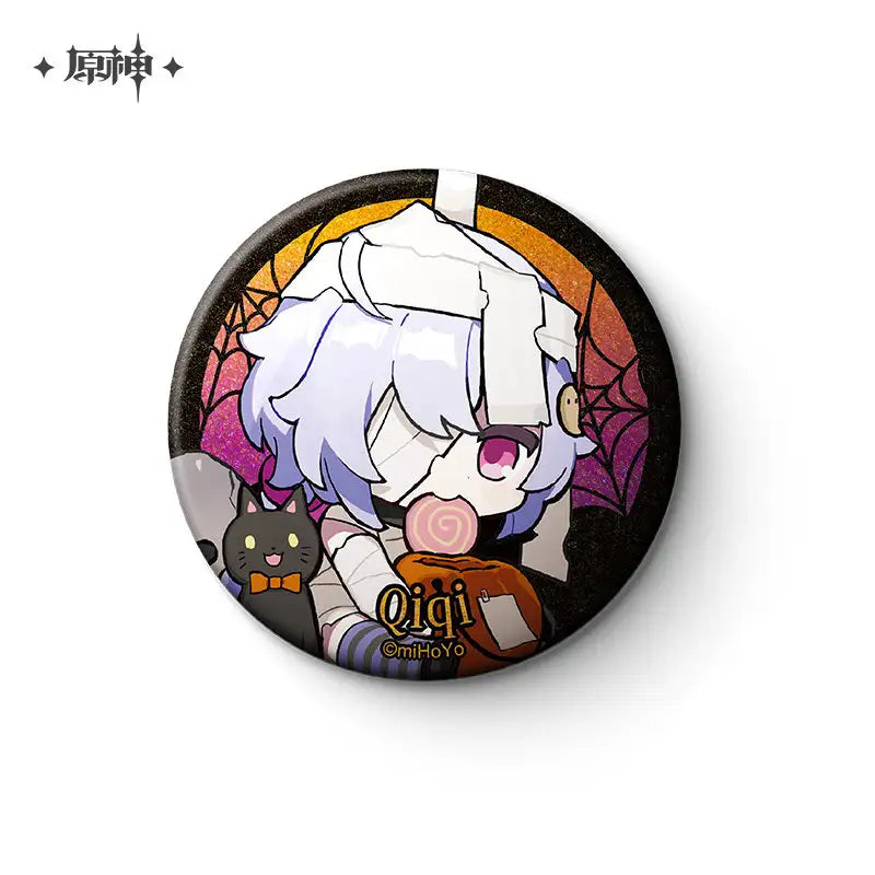 Genshin Impact Halloween Themed Chibi Character Badge