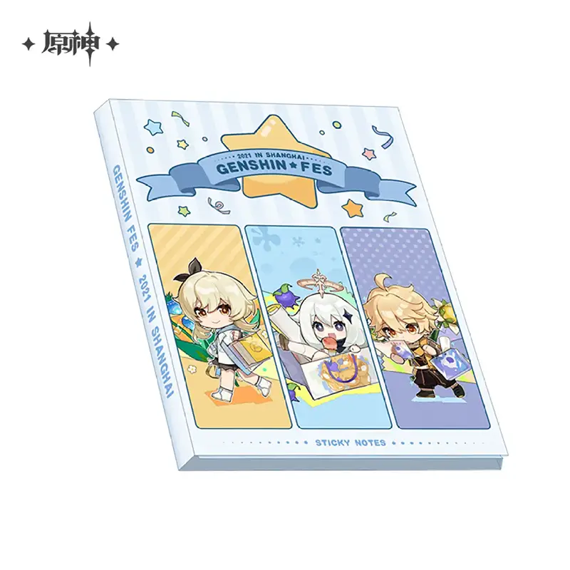 Genshin Impact FES 2021 Event Souvenirs: Badge, Hangable Standee & Sticky Notes