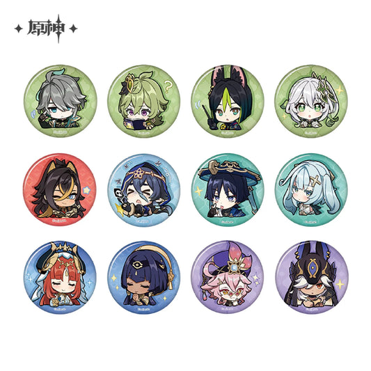 Genshin Impact Sumeru Themed Chibi Character Expression Badge