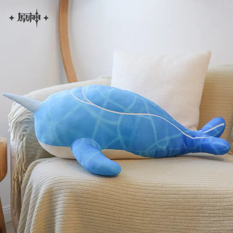 Genshin Impact Tartaglia’s Whale Monoceros Caeli Plush Throw Pillow