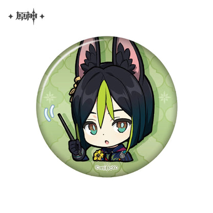 Genshin Impact Sumeru Themed Chibi Character Expression Badge