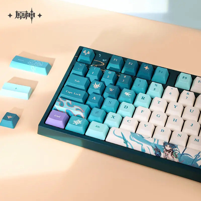 Genshin Impact Xiao Impression Theme Mechanical Keyboard