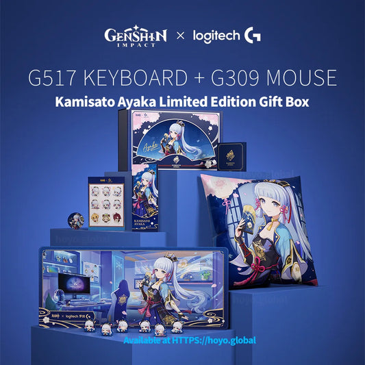 Genshin Impact x Logitech Kamisato Ayaka Gaming Keyboard & Mouse Gift Box