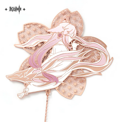 Genshin Impact Yae Miko Theme Impressions Series Metal Bookmark / Keychain