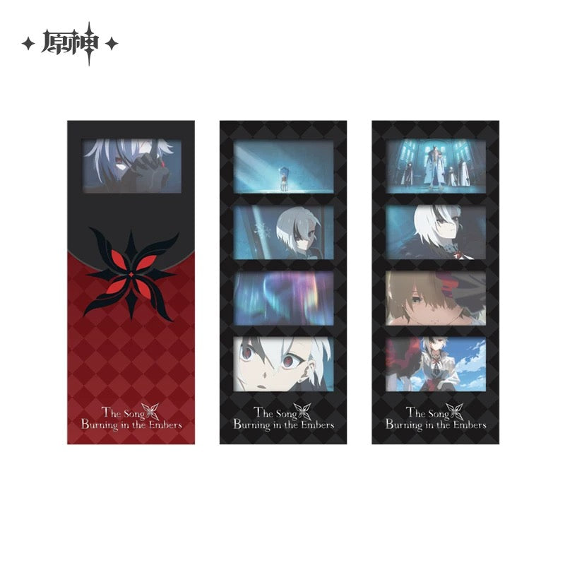 Genshin Impact The Song Burning in the Emberfire Series Badge / Film Bookmark Set