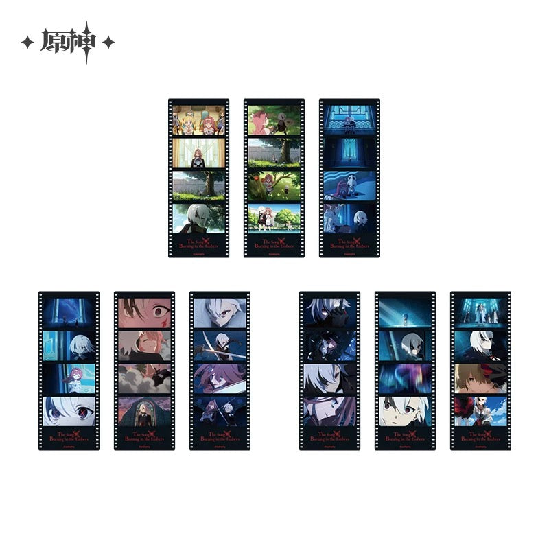 Genshin Impact The Song Burning in the Emberfire Series Badge / Film Bookmark Set