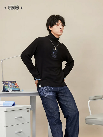 Genshin Impact Ganyu Theme Impressions Series Half-Turtleneck Knit Sweater