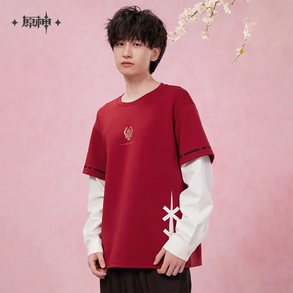 Genshin Impact Yae Miko Theme Impressions Series Patchwork Long-sleeve T-shirt